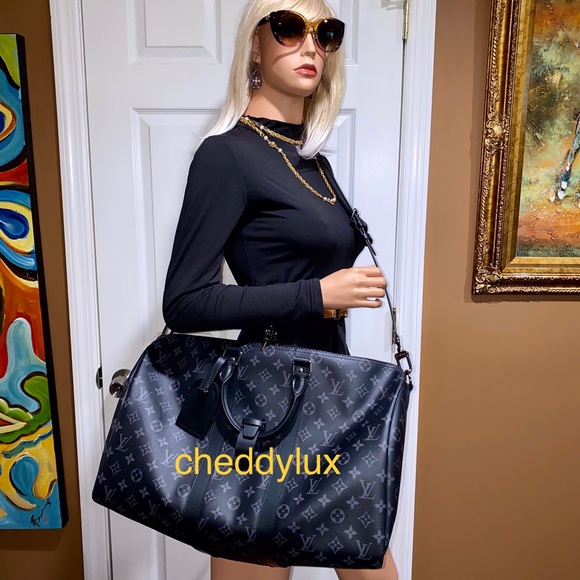 🖤🖤🖤AUTHENTIC LV KEEPALL BANDOULIÈRE 45 ECLIPSE - Picture 13 of 15